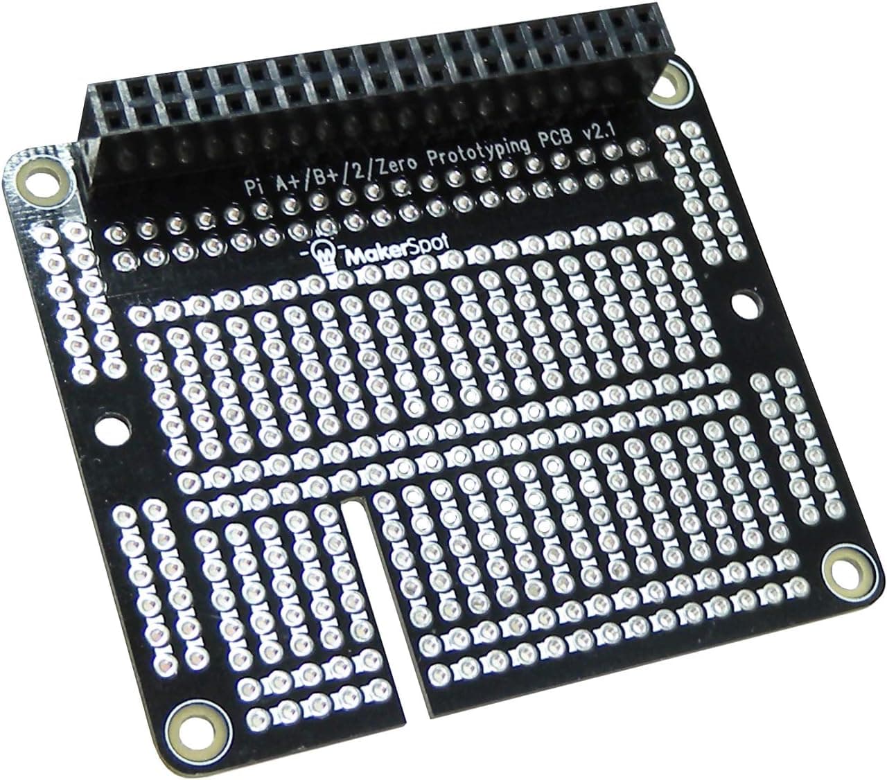 Raspberry Pi 3 Prototyping Board Proto Breadboard HAT by MakerSpot Soldered with Female Pin Connector PCB for Raspberry Pi 2 Pi 3 A+ B+ (1 Pack)