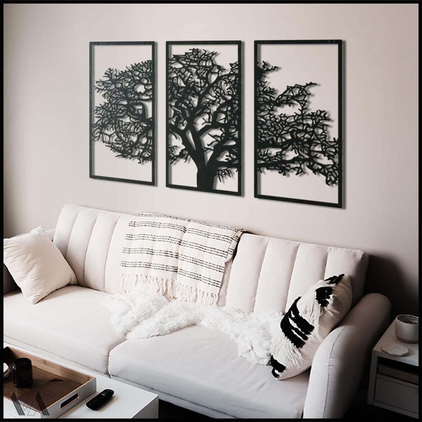 ARBOR | Metal Wall Decor, Metal Wall Art, Metal Wall Hangings, Metal Wall Signs, Metal Art, Housewarming Gifts [25.6"x14.1" in] x3