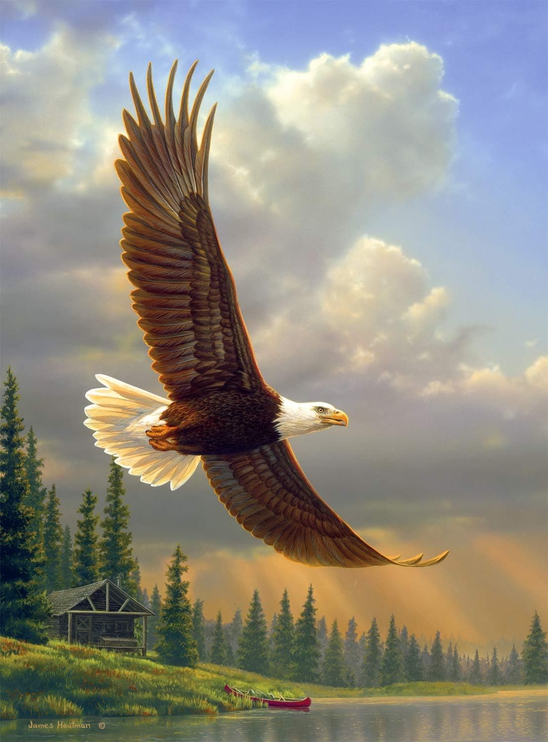 Buffalo Games - Hautman Brothers - Into The Light - 1000 Piece Jigsaw Puzzle, Blue