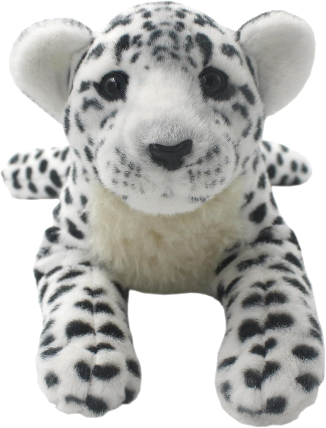 TAGLN Lifelike Stuffed Animals Toys Cheetah Plush Tiger Panther Lioness Pillows (White Leopard, 19 Inch)
