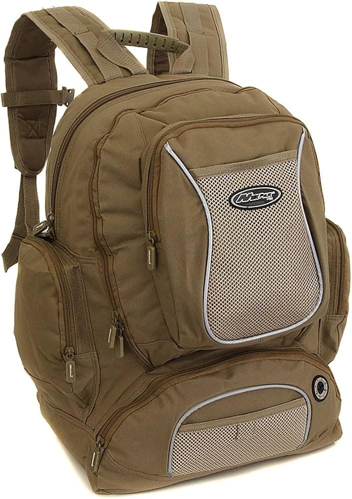 Mens Large 19.5" Organizer Daypack Backpack School Bookbag