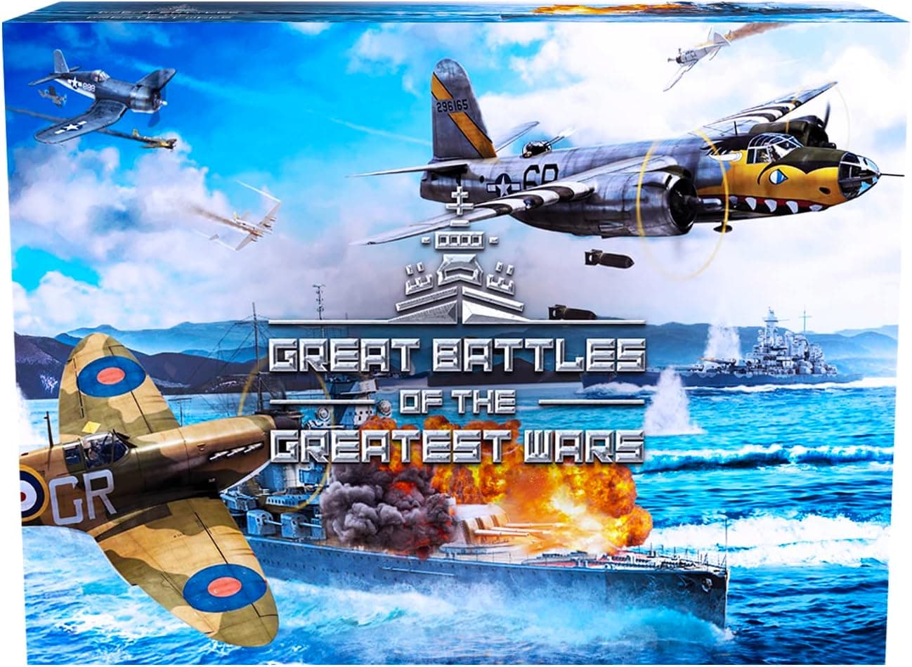 Travel Board Game for Kids & Teens Ages 7 and Up w/Planes and Battleships for 2 Players | WW2 Classic Edition by Tartaruga