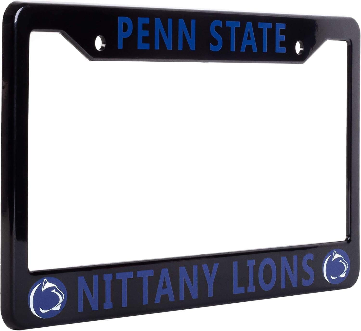 EliteAuto3K Penn State Nittany Lions License Plate Frame Cover – Black – 12.25” x 6.25” - Ideal Gift for Sports Fans & Supporters – Slim Design