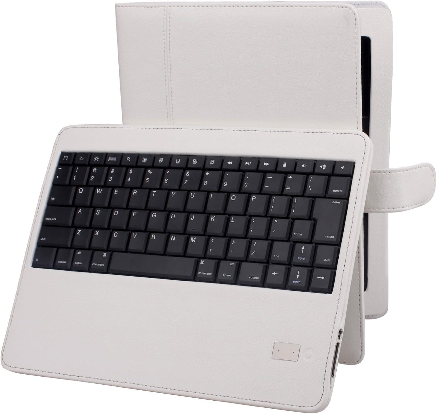 Poetic KeyBook Bluetooth Keyboard and Leather Book Style Case for iPad 3 / iPad 2/ iPad 1 White