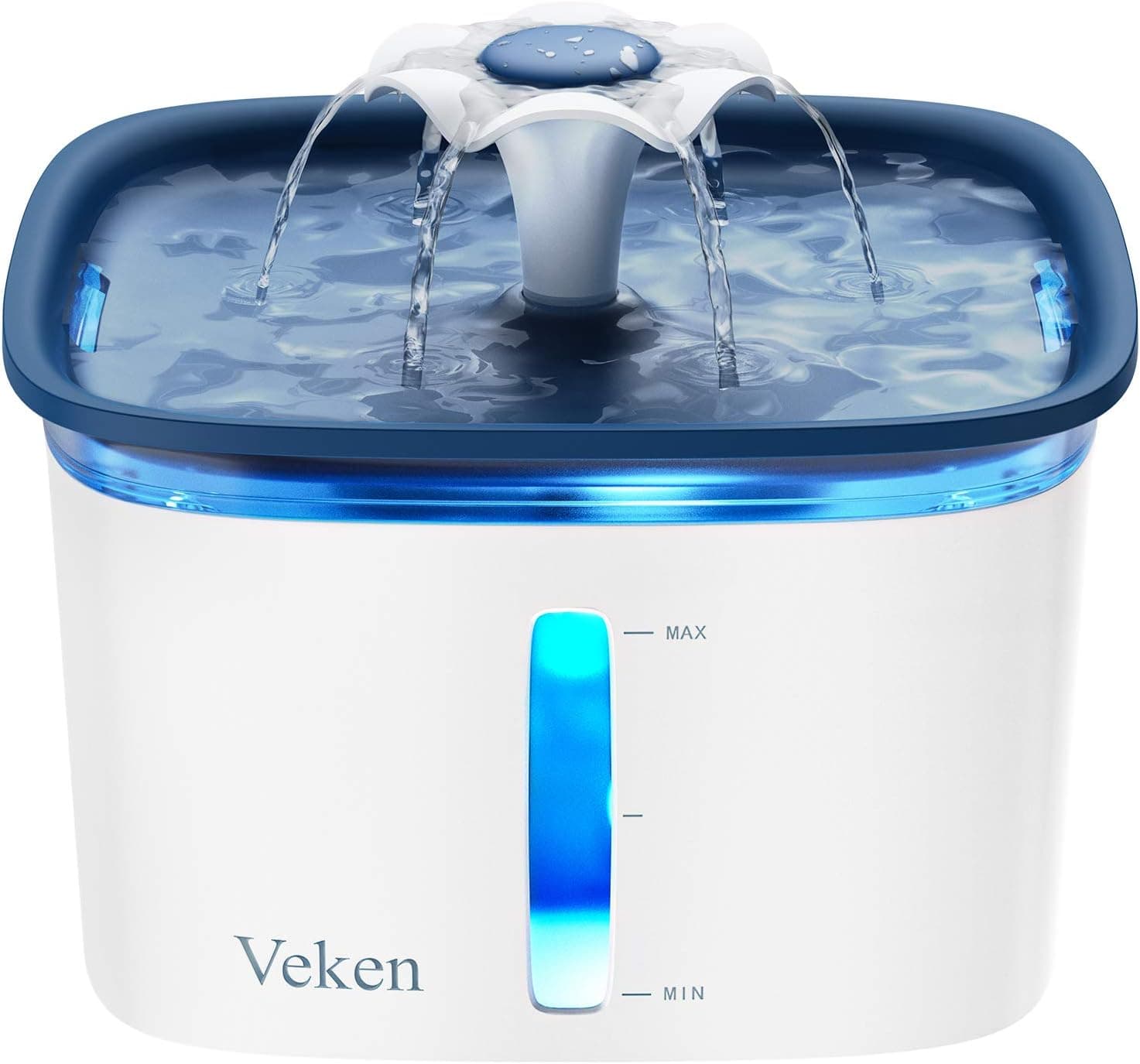95oz/2.8L Pet Fountain, Automatic Cat Water Fountain Dog Water Dispenser with Smart Pump for Cats, Dogs, Multiple Pets, Gray, XM664-1