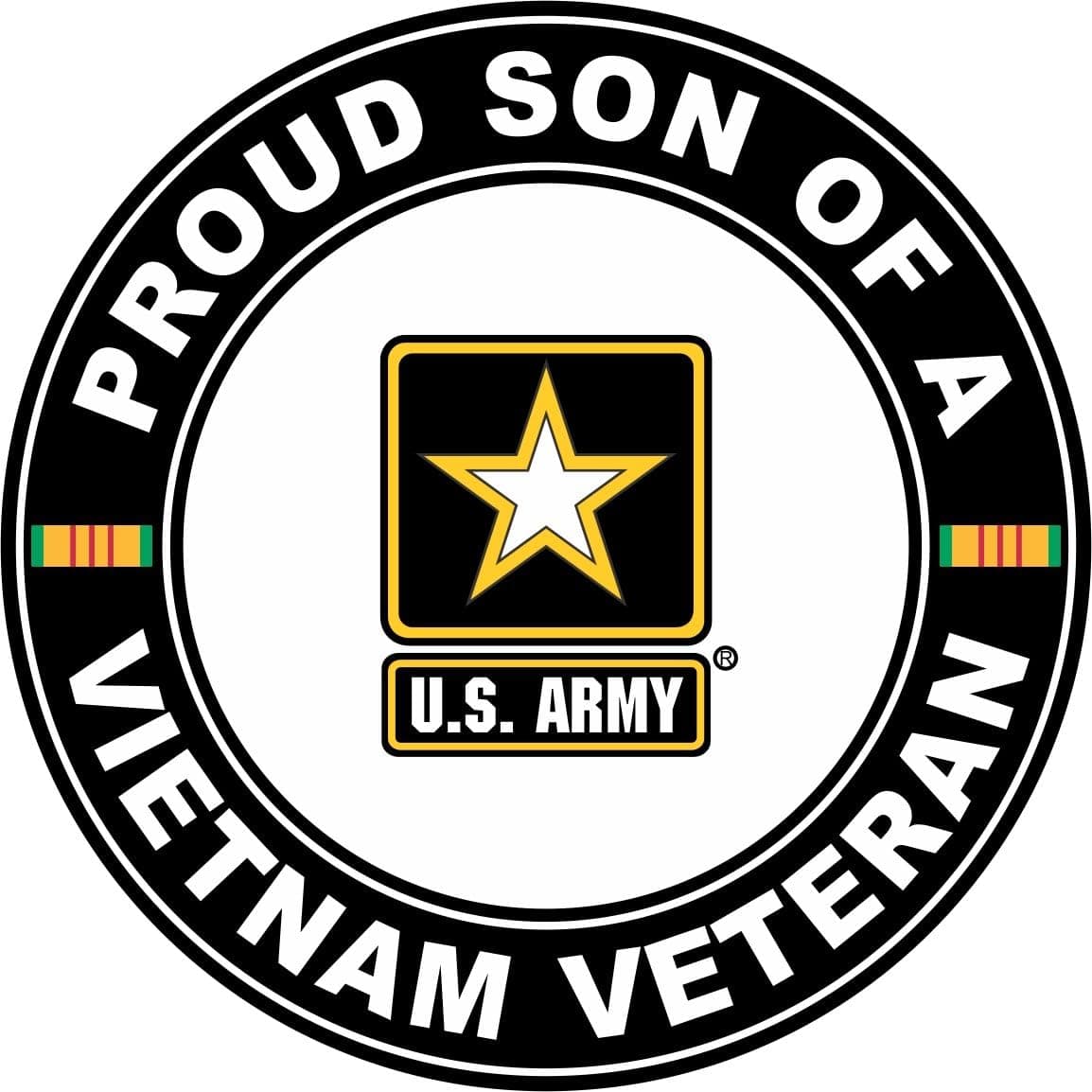 US Army Proud Son of a Vietnam Veteran Decal Sticker