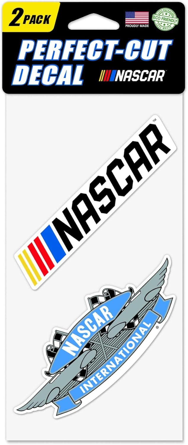 WinCraft NASCAR Nascar NASCAR Logo et of Two 4"" x4 Perfect Cut Decal, Multi, na (09490320)