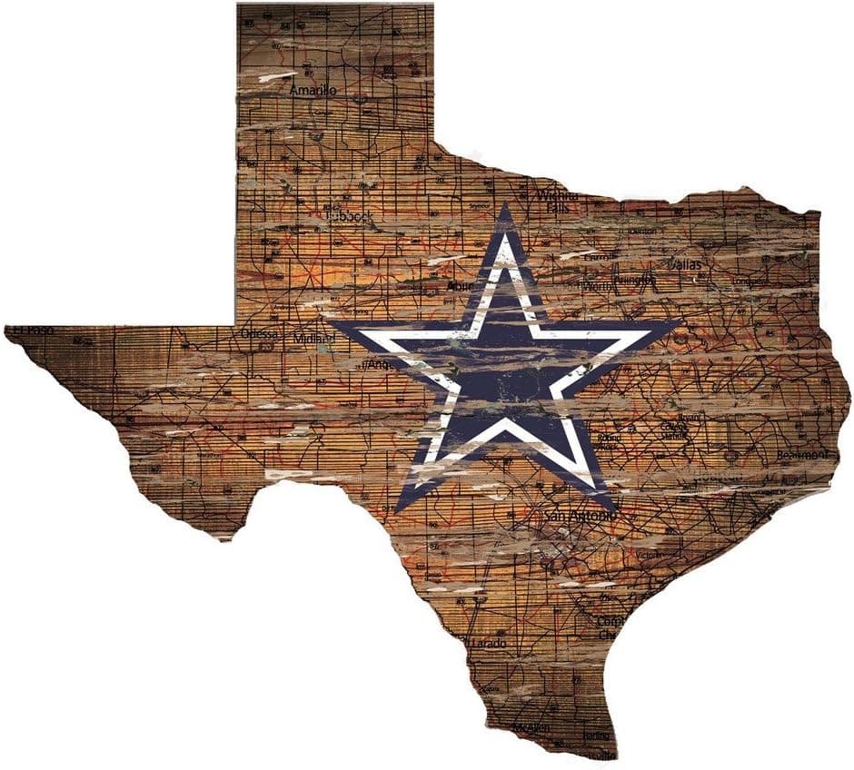 Fan Creations Dallas Cowboys State Shape Sign, Multi
