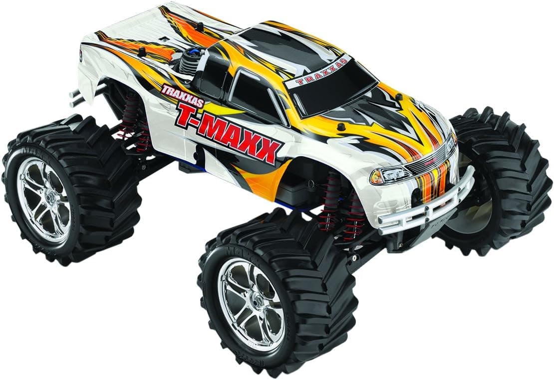 Traxxas T-Maxx Classic: Powered 4WD Maxx Monster Truck with TQ 2.4 GHz Radio (1/10 Scale), White
