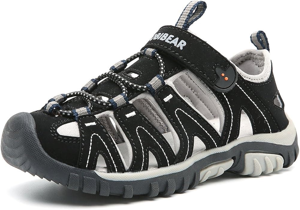 HOBIBEAR Boys Girls Sport Water Sandals Closed-Toe Outdoor(Toddler/Little Kid/Big Kid)