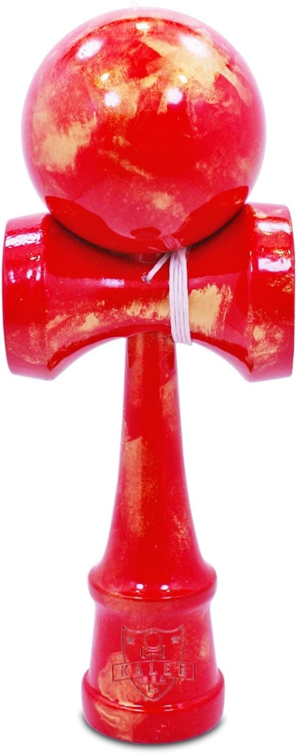 Full Red & Gold Metallic Kendama And Extra String