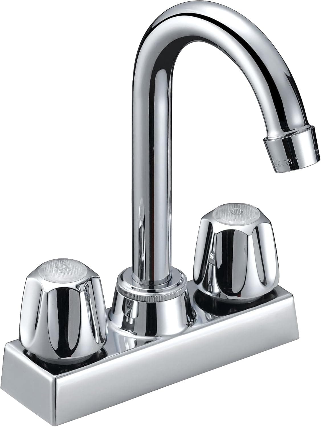 Aqua Plumb 1821 AB1953 4-Inch Two-Handle Polished Chrome Bar Faucet with High Gooseneck Spout