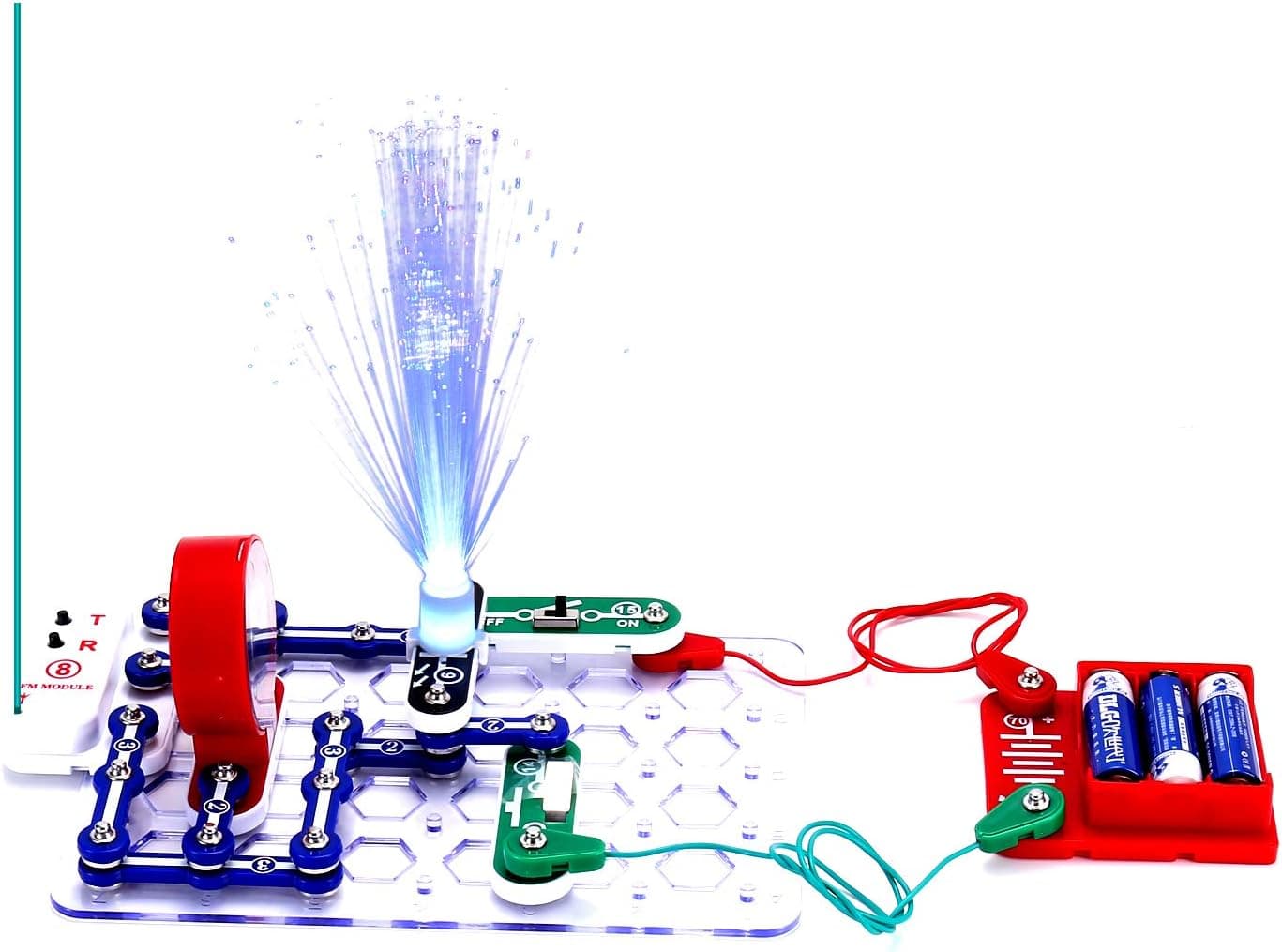 STEM Physics Science Circuits Educational Toys for Kids, 30+ Snap Circuits Parts, Electronics Exploration Block Kit, Electric Current Brain Game for Boys and Girls Age 8+, Simultaneous Play & Learning