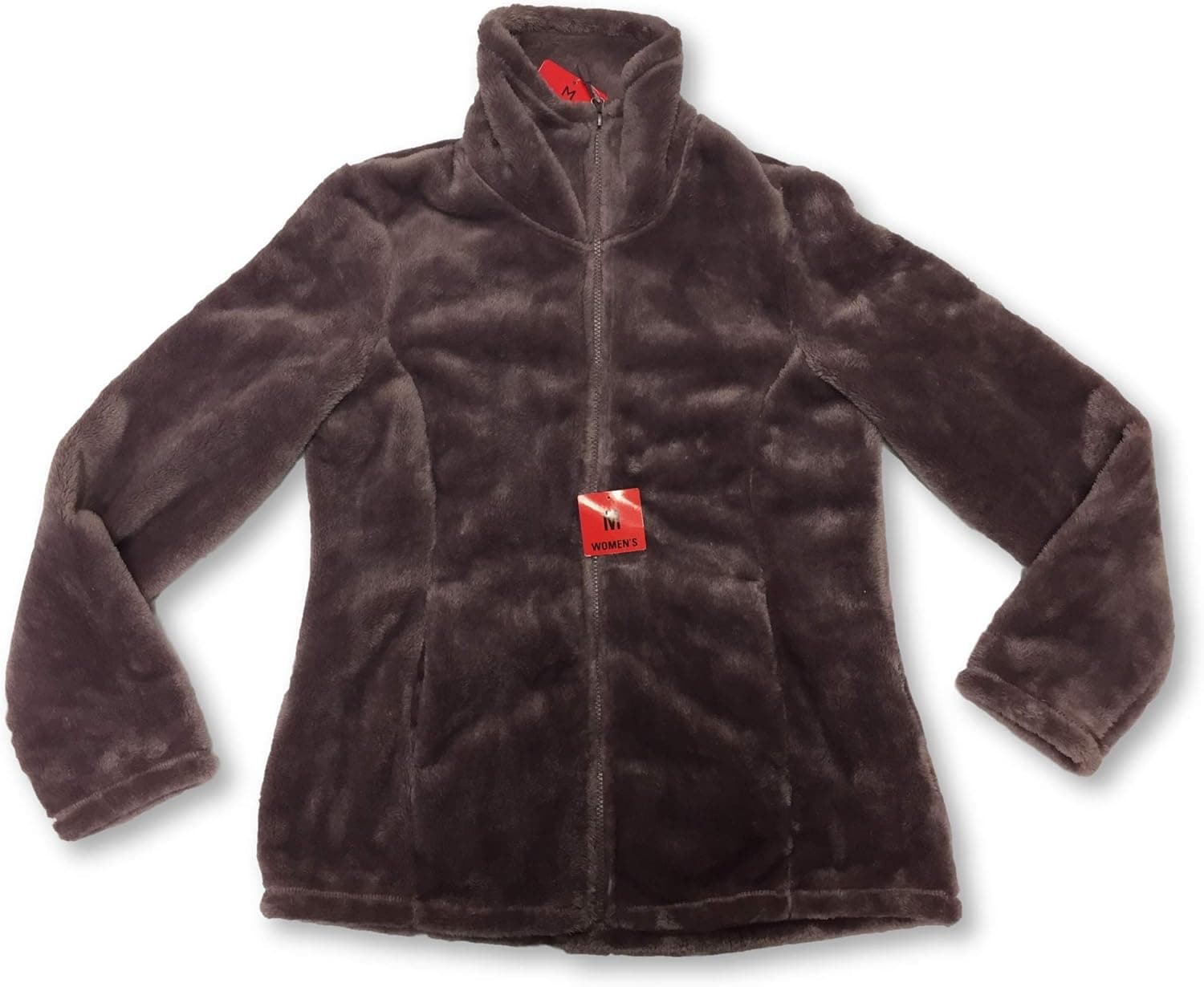 32 DEGREES Womens Plush Luxe Fur Super Soft Full Zip Jacket Outwear