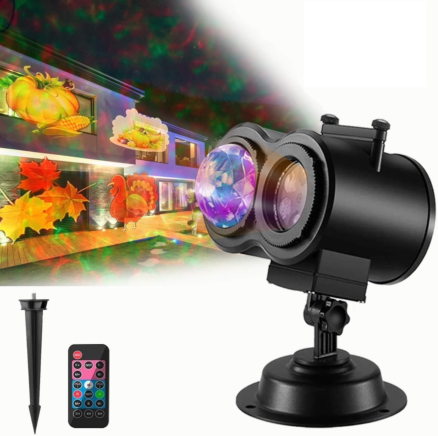 Christmas Lights Projector Water Streak Remote Control Indoor or Outdoor Waterproof Garden Decorations