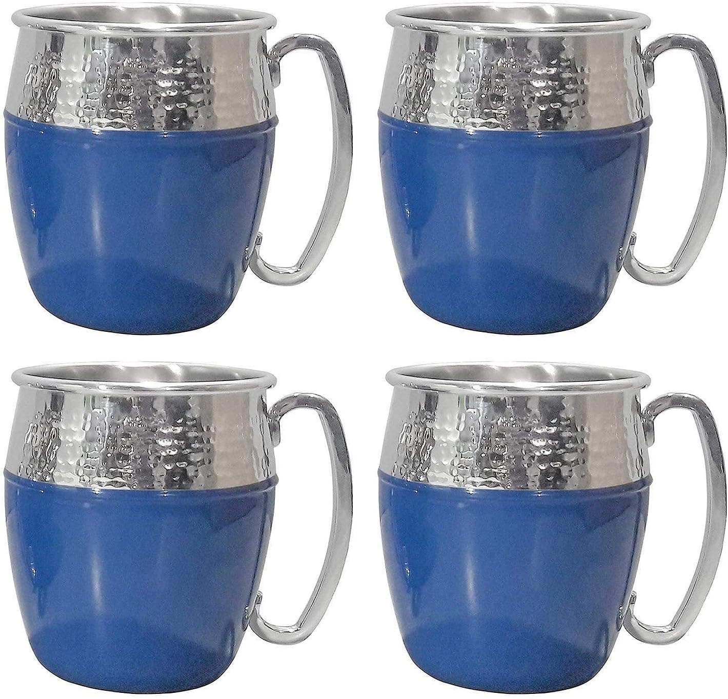 Member's Mark Hammered Mule Mugs, 4 Pack - Blue