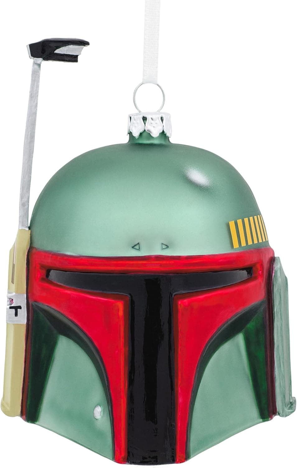 Hallmark Star Wars Boba Fett Helmet Blown Glass Christmas Ornament