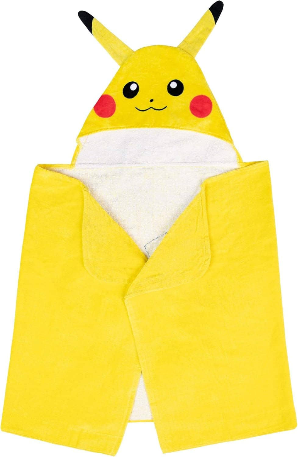 Pokemon Pikachu Yellow Hooded Terry Bath Towel Wrap