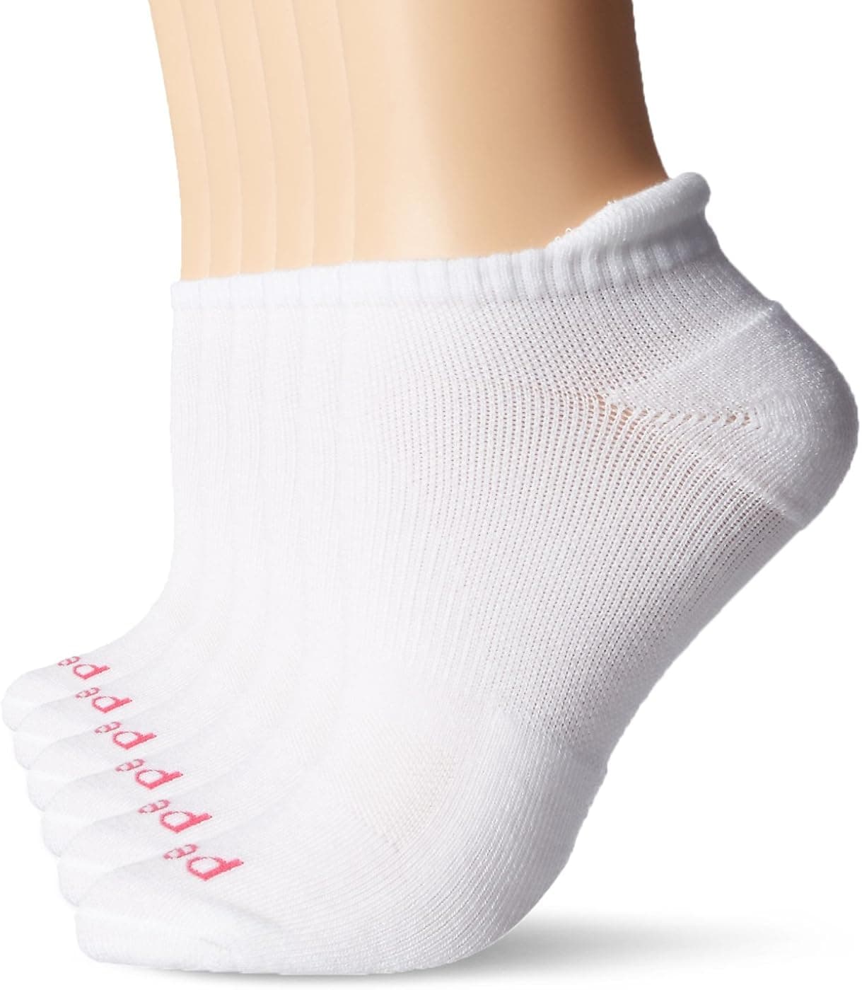 PEDS Women's Low Cut Socks with Arch Support and Tab Back, 6 Pairs