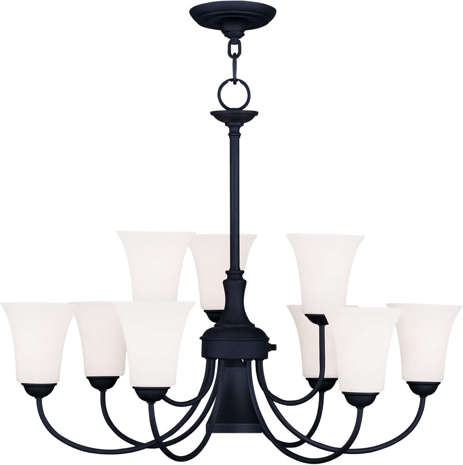Livex Lighting 6469-04 Ridgedale 10 Light Chandelier, Black
