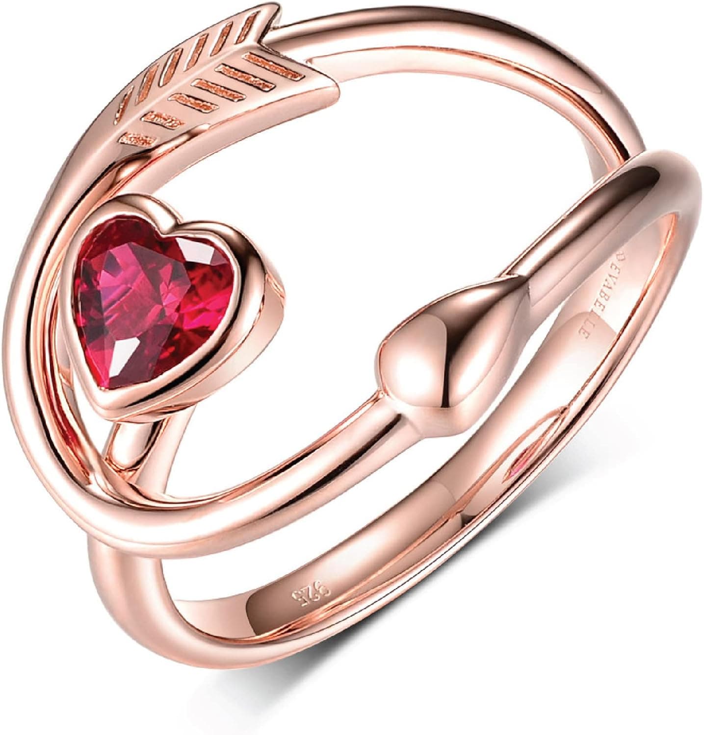 EVABELLE Gold Rings for Women 925 Sterling Silver Ruby 14K Gold /18K White Gold Plated with White and Yellow Cross Rings Jewelry Birthday Valentine's Day Mother's Day Christmas Gifts for Women/Girls/Wife/Girlfriend/Mom