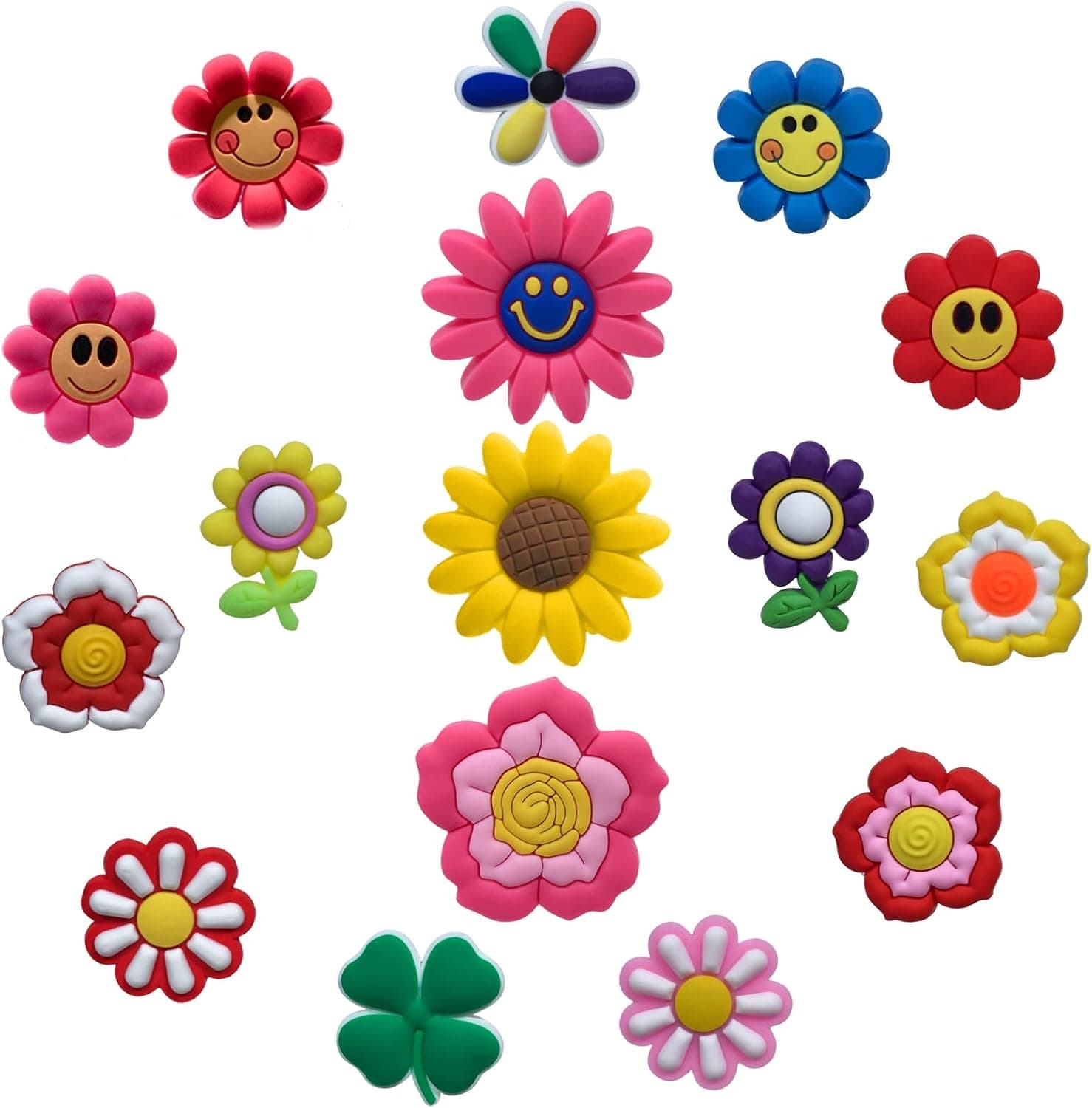 Flower Croc Charms Shoe Decoration Accessories Charms for Girls Women Kids Birthday Party Gift