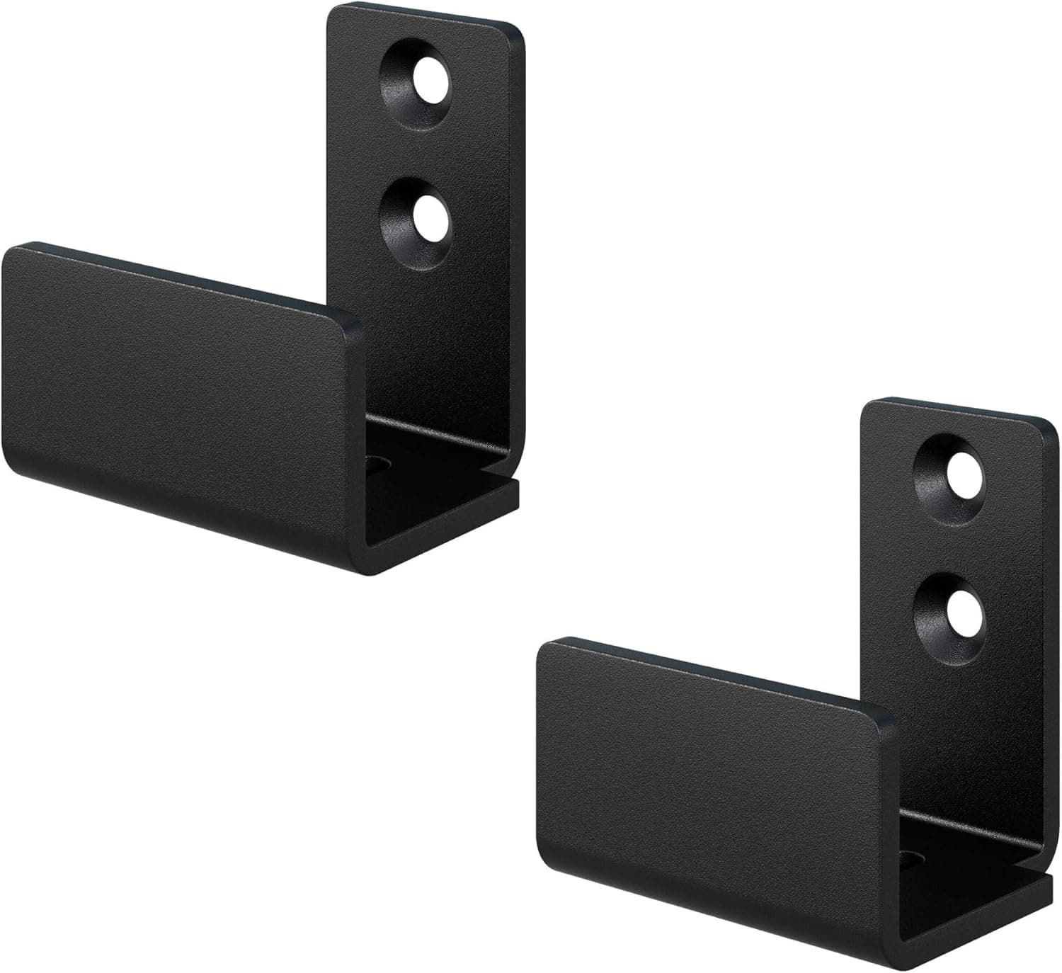 FaithLand Sliding Barn Door Floor Guide, Bottom Adjustable Floor Guide Roller, Black, Pack of 2.