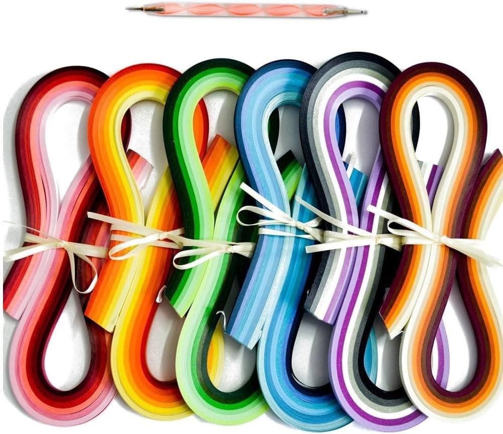 Quilling Paper Set with Slotted Tool (720 pcs 3x540mm 36 colors)