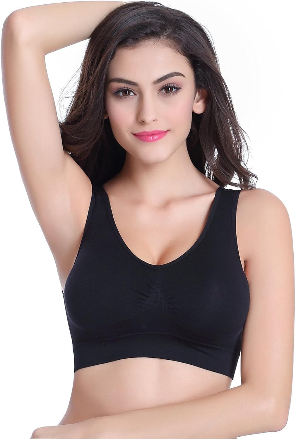 UEJUNBO Sleep Bras for Women Comfort Seamless Wireless Stretchy Sports Bra Yoga Bra Tops with Removable Pads