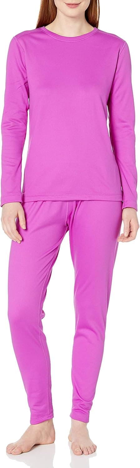 Fruit of the Loom Women's Fleece Lined Thermal Underwear Set