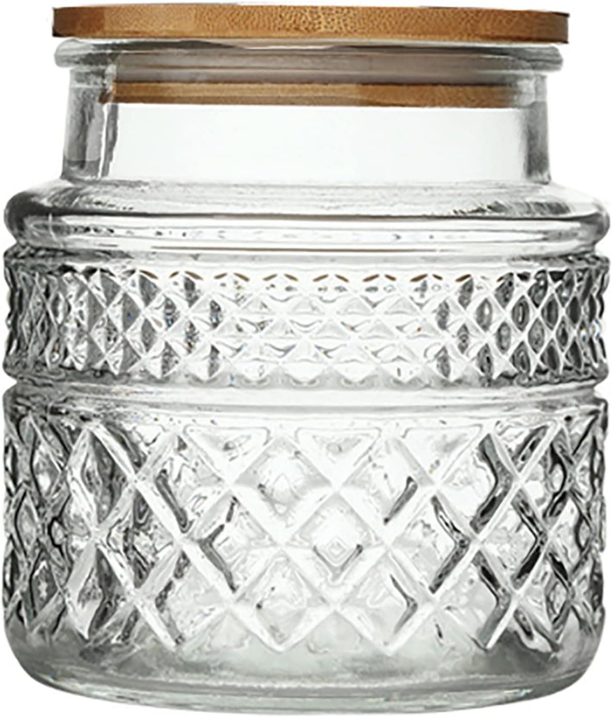 Prettidecor Glass Storage Jar, 38 FL OZ Glass Food Storage Canisters with Bamboo Lid, Kitchen Containers Decorative Jar Airtight Glass Jars For Cereal Nuts Snack Candy Cookies Coffee Tea
