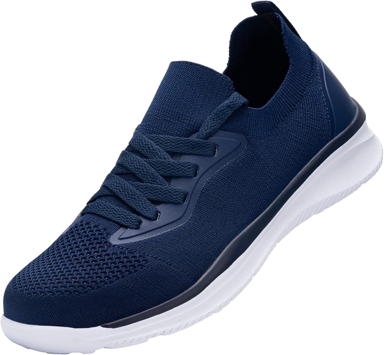 DYKHMATE Steel Toe Shoes for Women Lightweight Water Resistant Safety Work Shoes Ladies Girls Comfortable Breathable Slip On Safety Toe Tennis Sneakers (10, Blue)