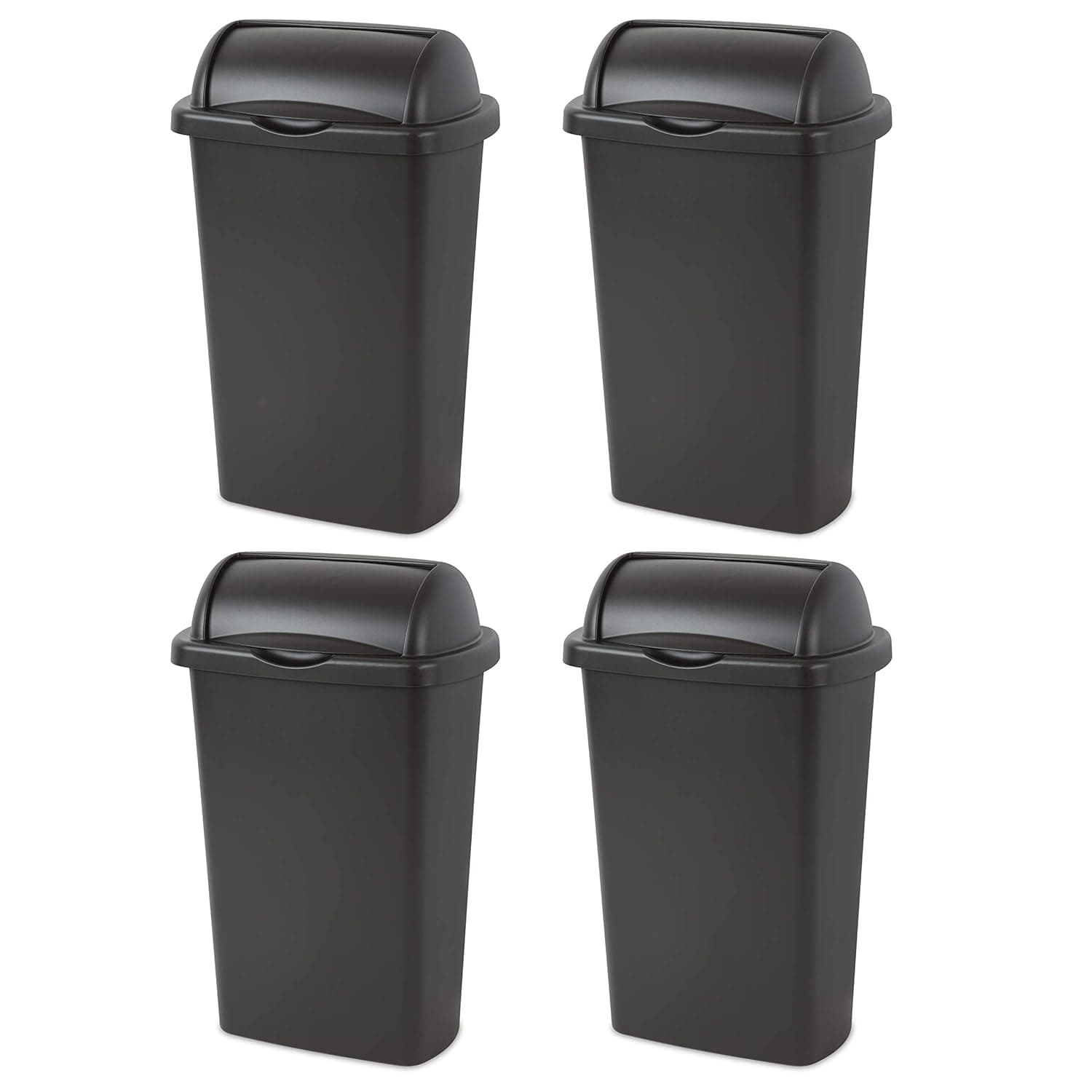 STERILITE, 13 Gal./49 L Roll Top Wastebasket, Case of 4
