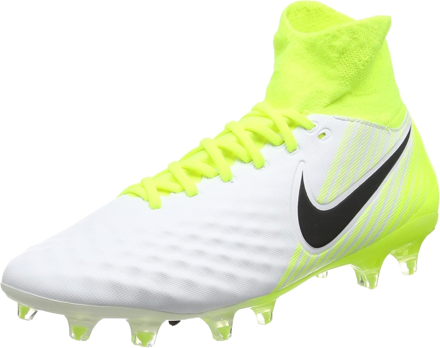 NIKE Men's Magista Orden II DF FG Soccer Cleat (Sz. 9) White, Volt