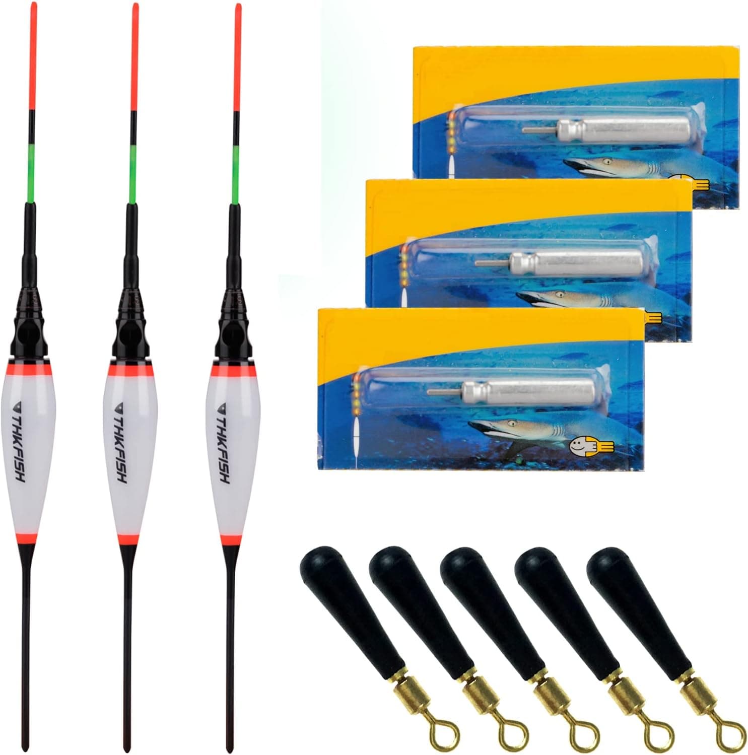 QualyQualy LED Fishing Bobbers Fishing Floats and Bobbers Lighted Bobbers for Night Fishing 1/32oz 1/24oz 1/16oz 3Pcs