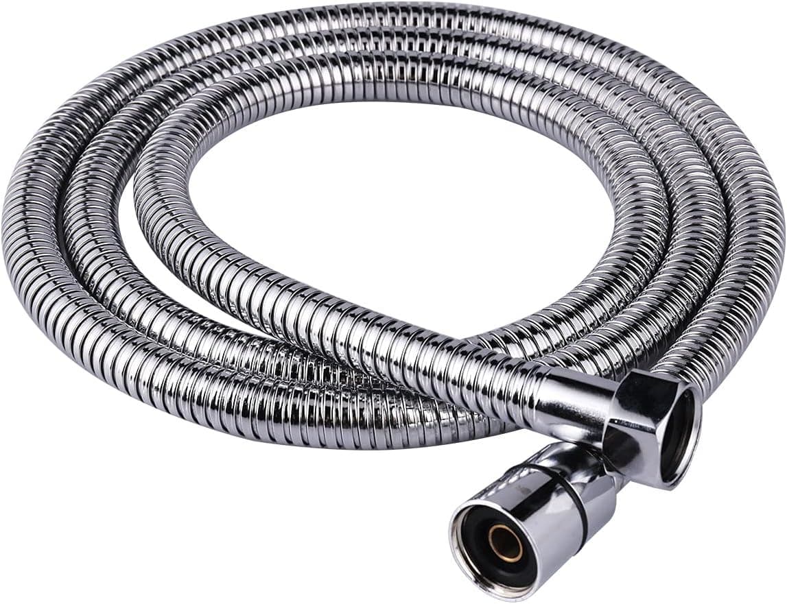 EMBATHER Shower Hose 59 Inches,Extra Long Explosion Proof Handheld Hose with Flexible Connector, Made of Stainless Steel Polished Chrome
