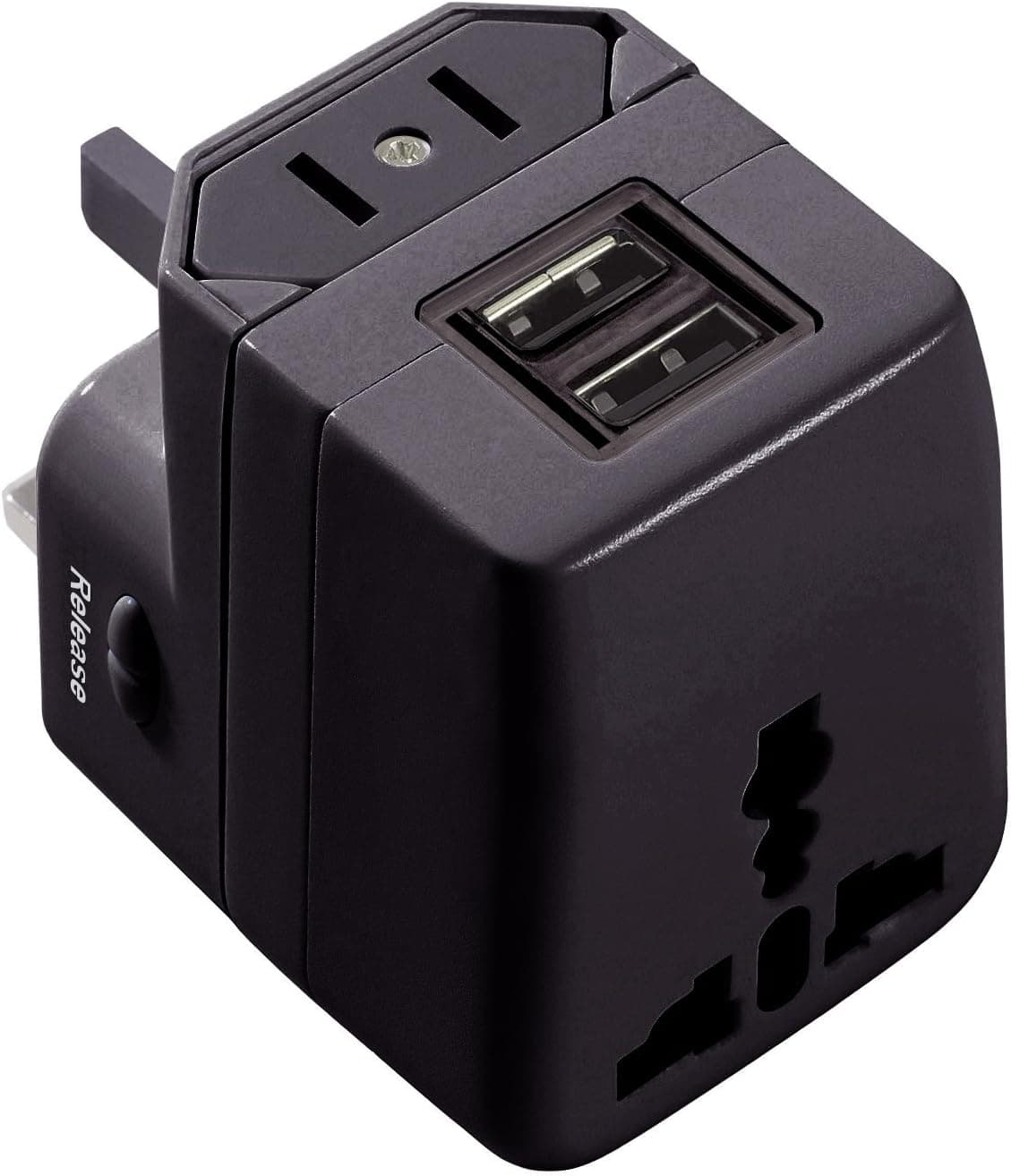 Symtek TP-WP-310 WorldPlug Dual USB Universal Travel Adapter and Charger, Black