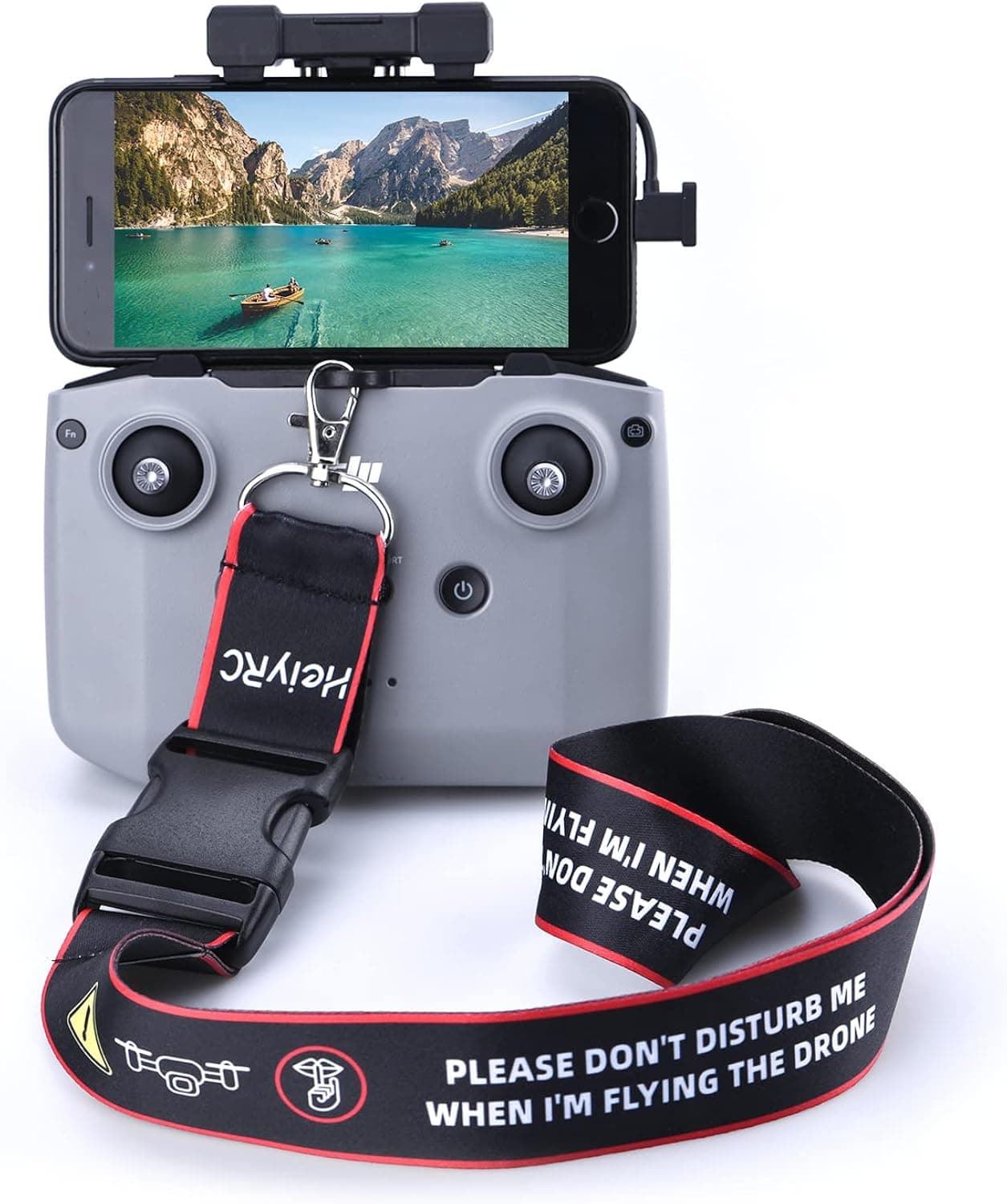 HeiyRC Lanyard for DJI Mini 2/Air 2S/Mavic 3/Air 2 Drone Controller Anti-Fall Neck Strap with Lanyard Bracket (Single Hook)