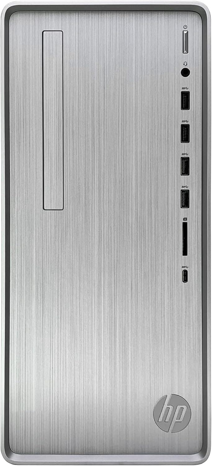 HP Pavilion TP01 Tower Desktop Computer - AMD Ryzen 3 5300G 4-Core up to 4.20 GHz Processor, 8GB DDR4 RAM, 512GB NVMe SSD + 2TB HDD, AMD Radeon Graphics, No Optical Drive, Windows 11 Home