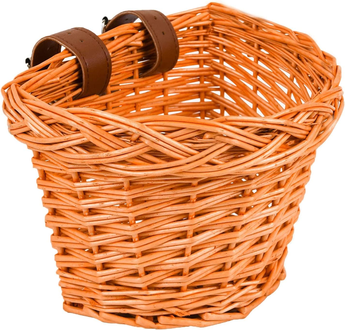 Wicker Kids Bike Basket Children's Bicycle Baskets for Boys Girls Bicycle Baskets for Small Toddler Scooter Tricycle Balance Bicycle Front Toddler Basket