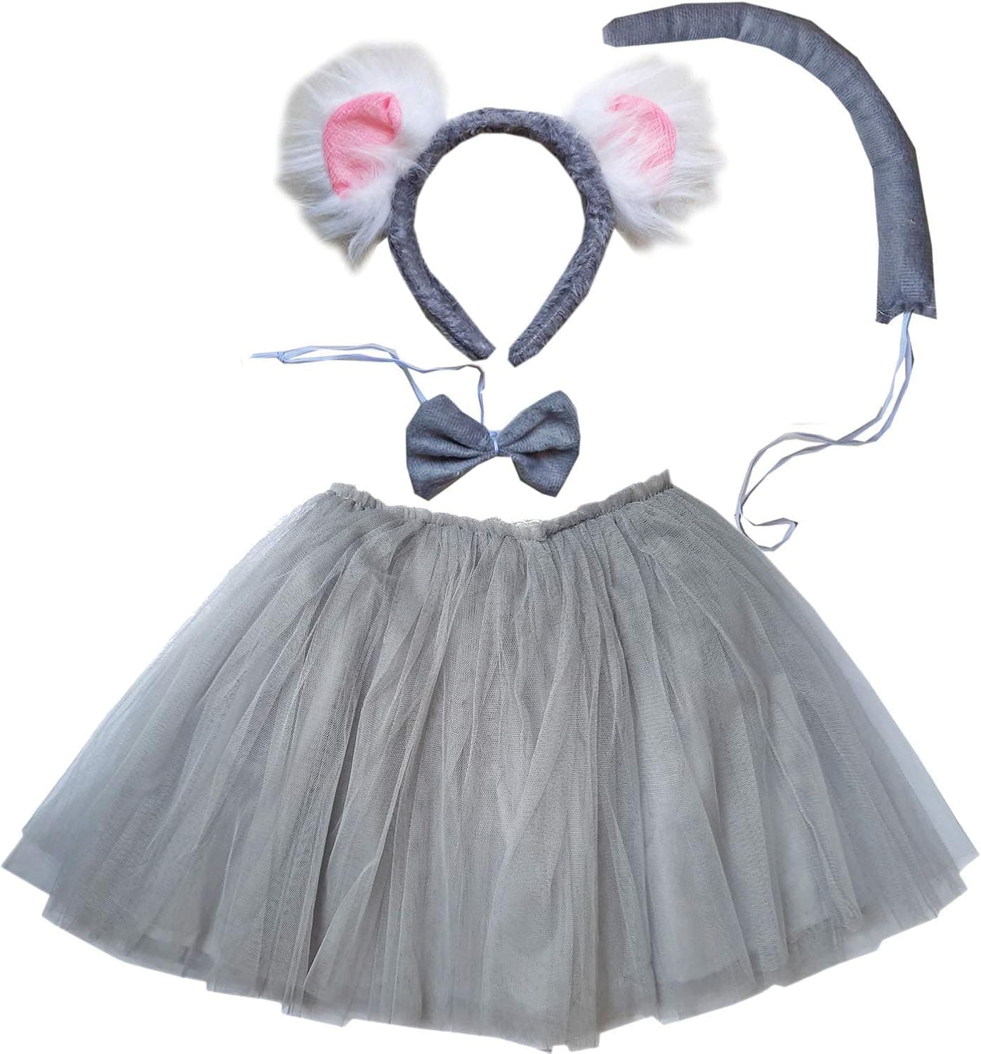 Kirei Sui Kids Animal Koala Ears Headband Bowtie Tail & Tutu Costume