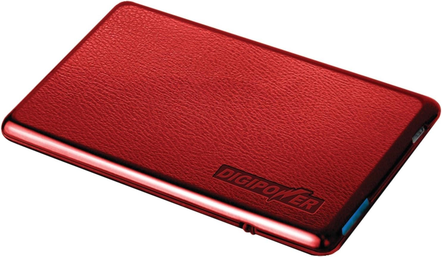 DigiPower Charge Card for Smartphones - Retail Packaging - Red