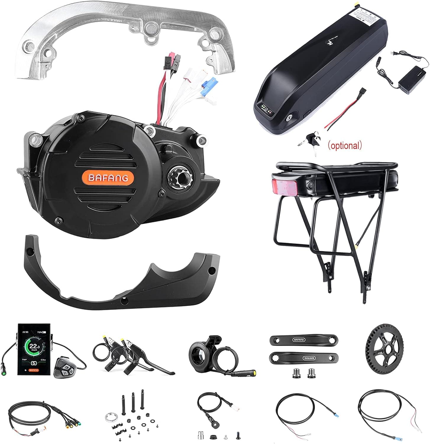 BAFANG M620 G510 CAN 1000W Motor : 48V 52V 1000W Ultra Mid Drive Kit with DPC18 Display, DIY Hanging Electric Bike Conversion Kit for Mountain Road City Bikes, CAN Communication Protocol