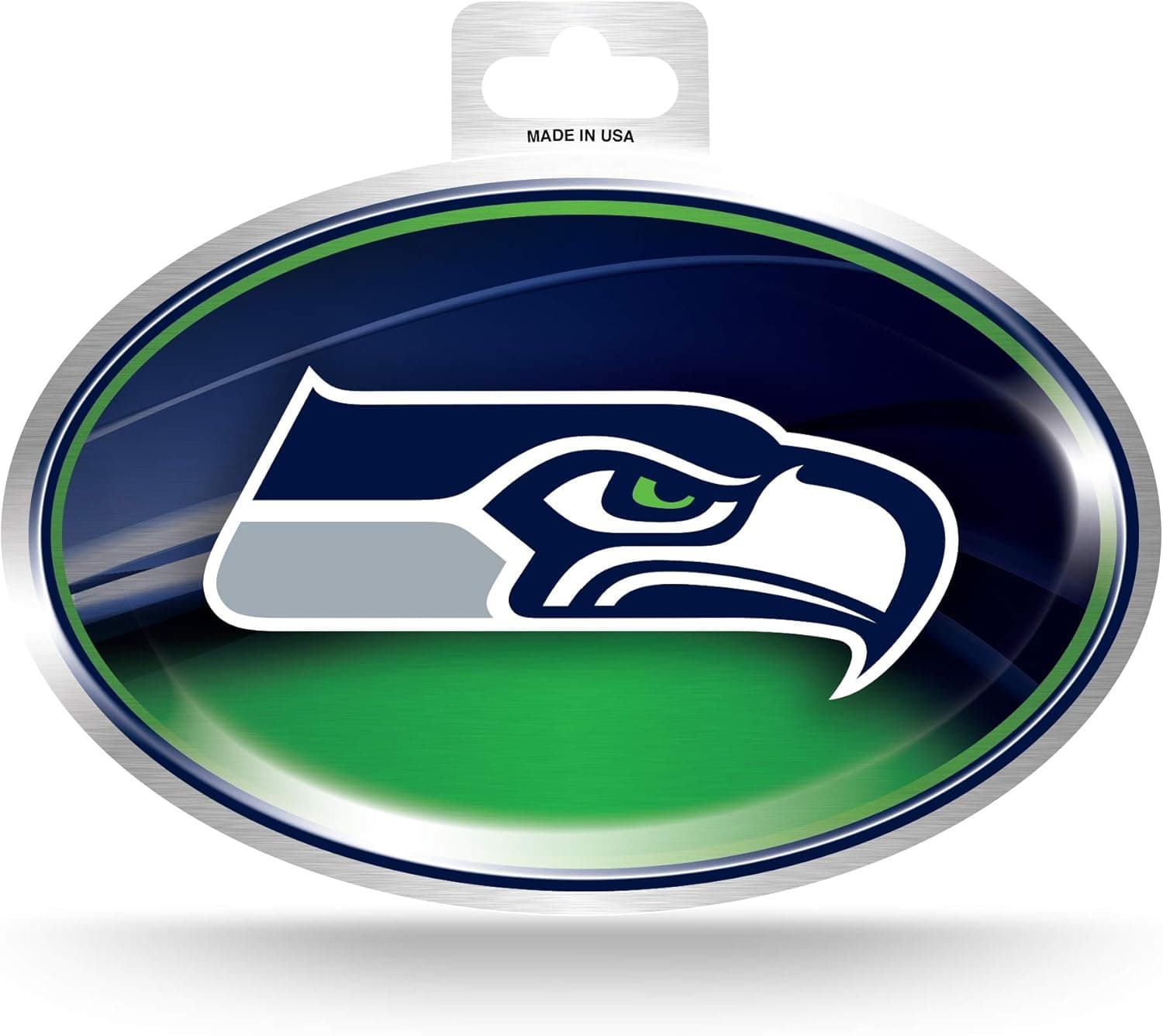 NFL Metallic Team Logo Sticker, Decal for Windows, Cars, Trucks, Laptops & More, Peel and Stick Application, Suitable for Indoor & Outdoor Use