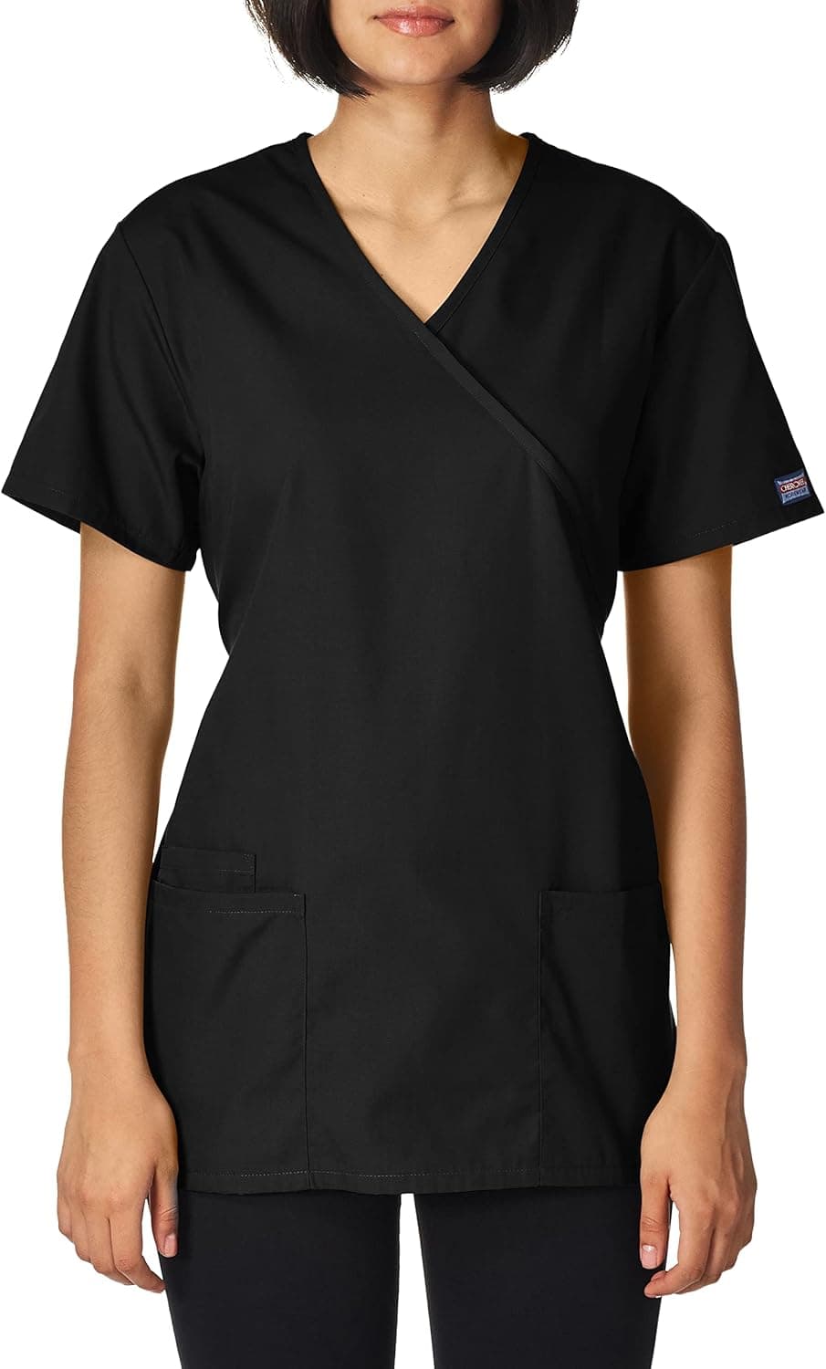 Cherokee Women Scrubs Top Workwear Originals Mock Wrap Tunic 4801