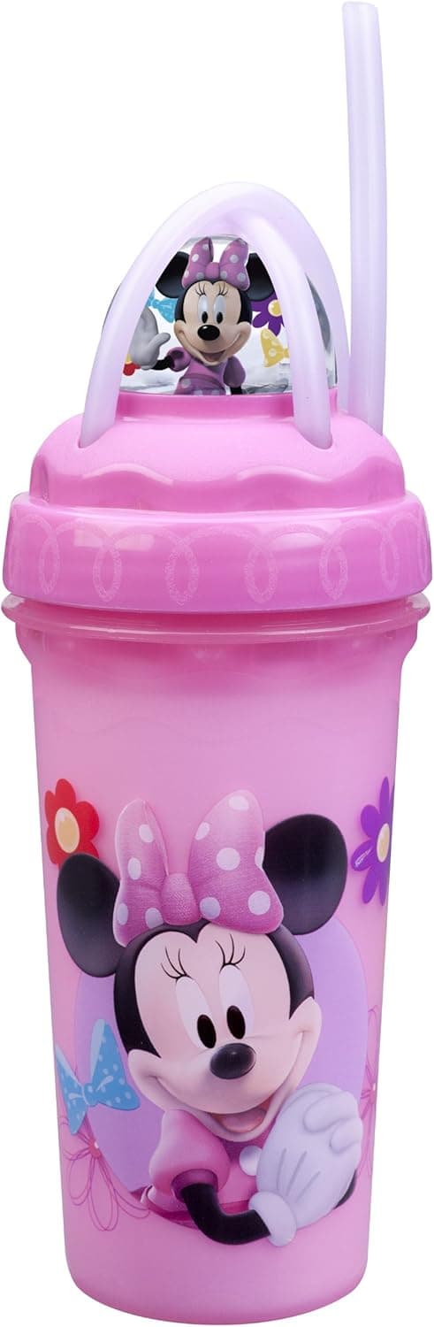 Zak Designs Loopity Loop 11 oz. Loop Tumbler with Straw, Minnie Mouse