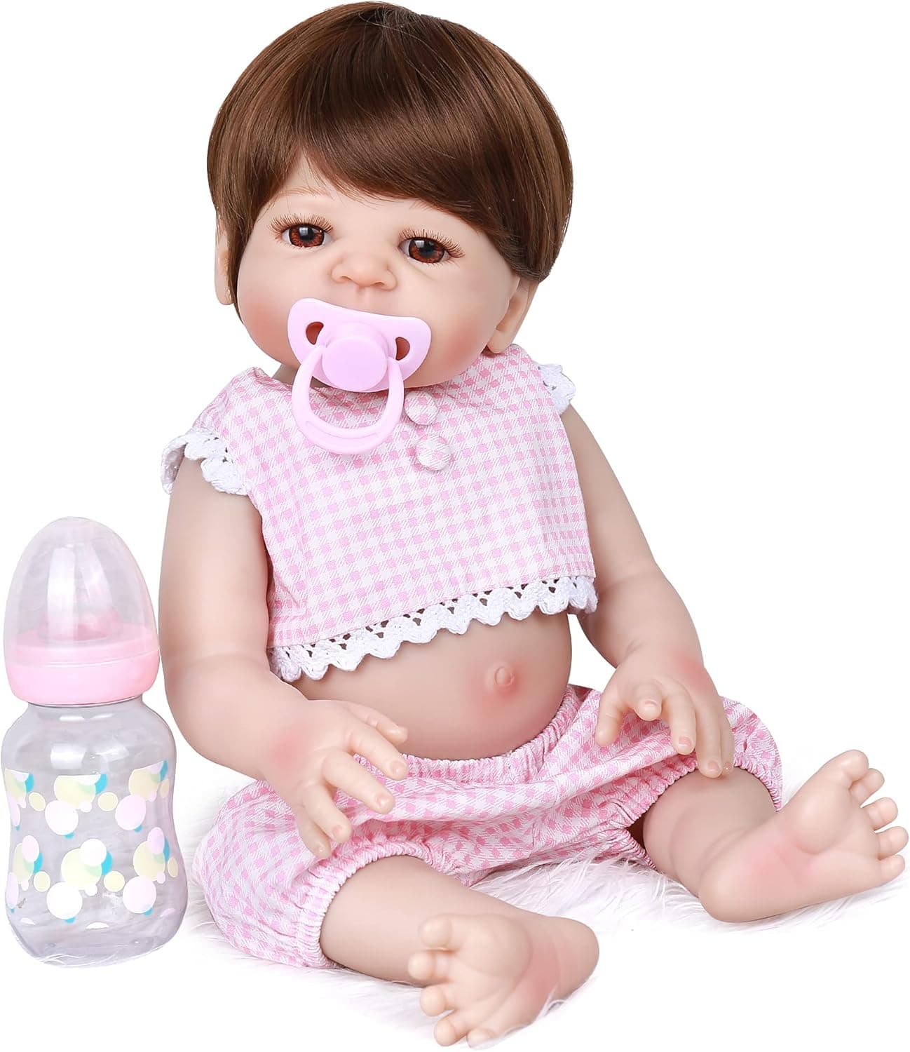 CHAREX Reborn Baby Dolls, 18 inches Newborn Lifelike Soft Silicone Baby Dolls, Realistic Newborn Baby Dolls for Girls & Boys