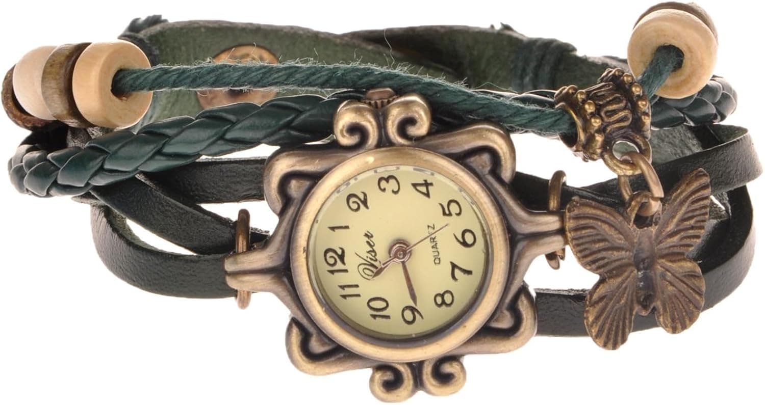 Generic Classic Elegant Leather Strap Roma Number Dial Quartz Woman Watch Bracelet