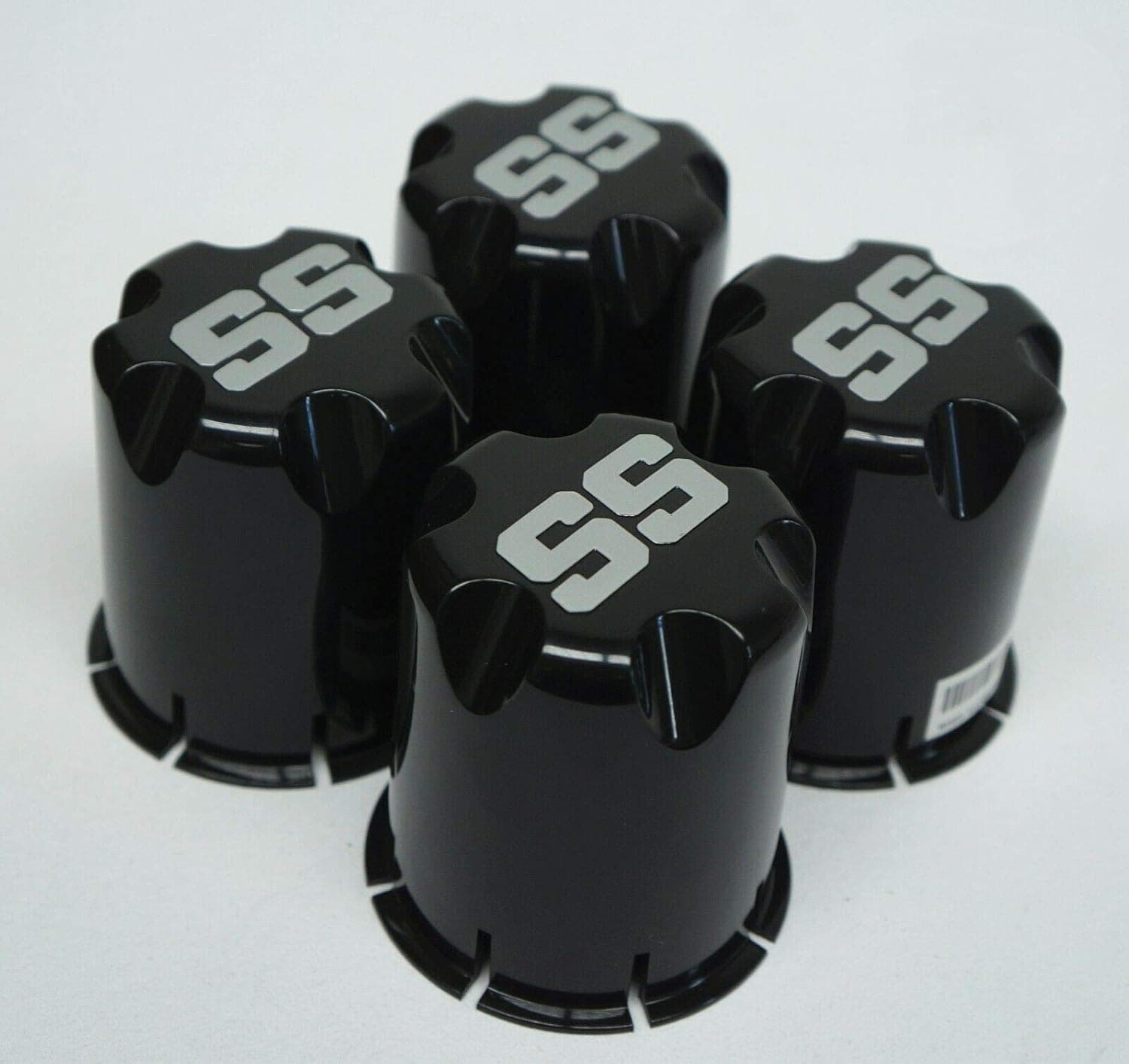 superbobi Golf Cart Wheel Rim'SS' Black Center Caps for Golf Cart UTV ATV(Set of 4)