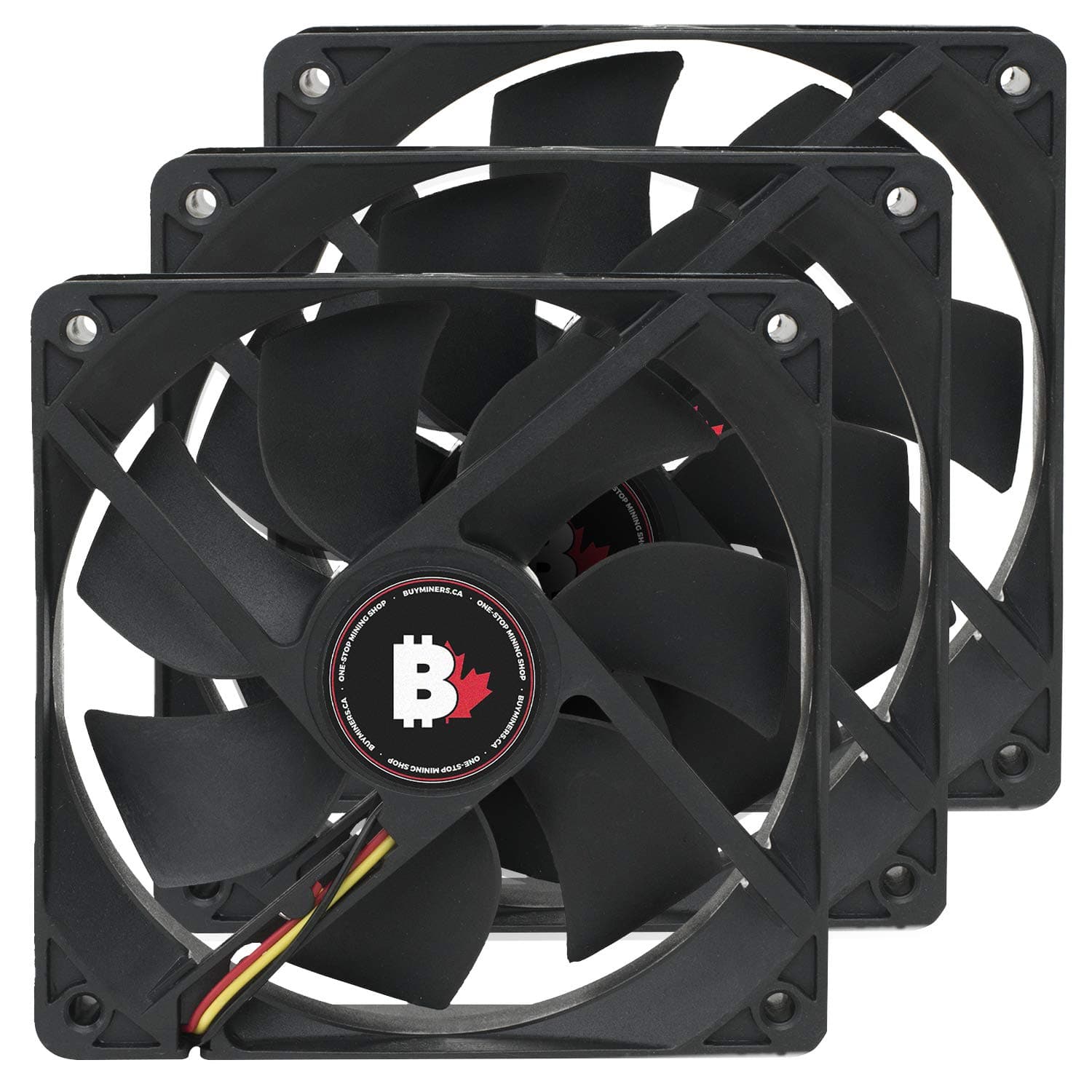 High Airflow PC Case Fan - 120mm 3-Pin 3000RPM Dual Ball Bearing Computer Fan with Thin Blades and Long Life, Cooling for Desktop CPU (3 Pack)